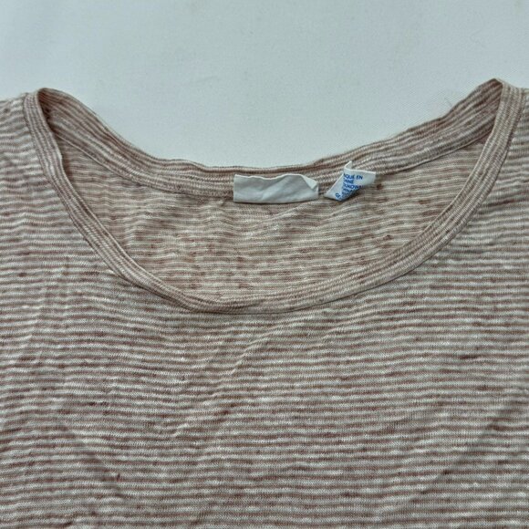 Sigrid Olsen Linen Tshirt Top Women Size XS Casual Comfy Slouchy Striped Summer - Picture 7 of 12
